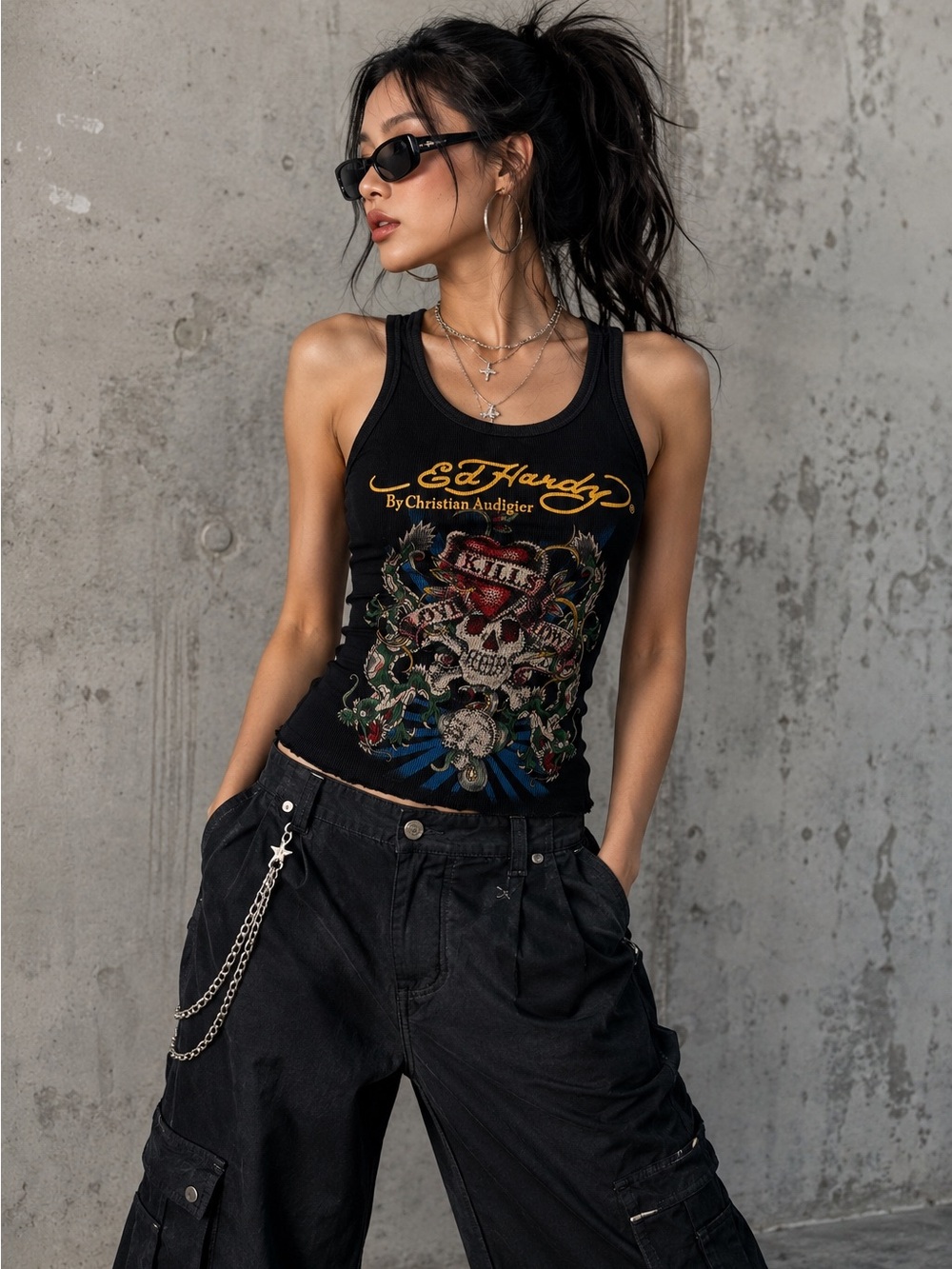 ED Hardy Tank tops Y2K Style • Size S/M